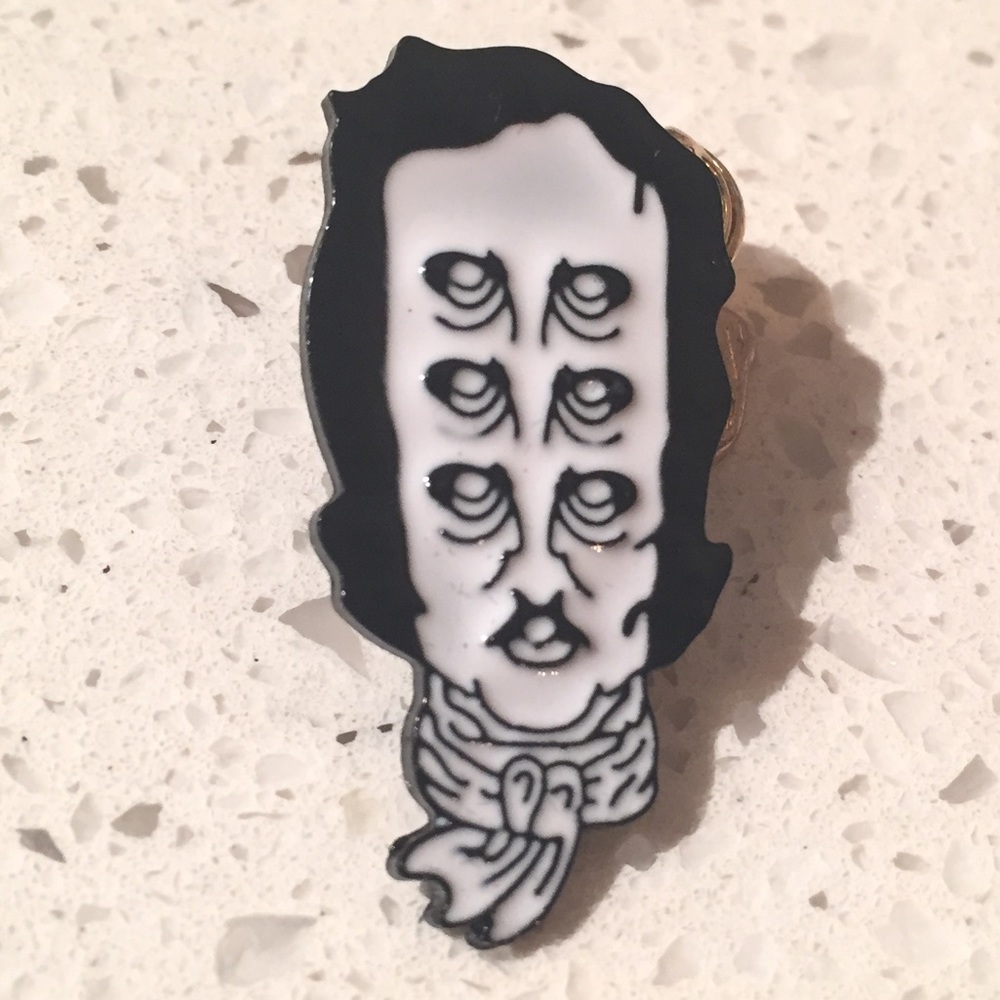 Edgar Allan Poe Eye See You Enamel Pin